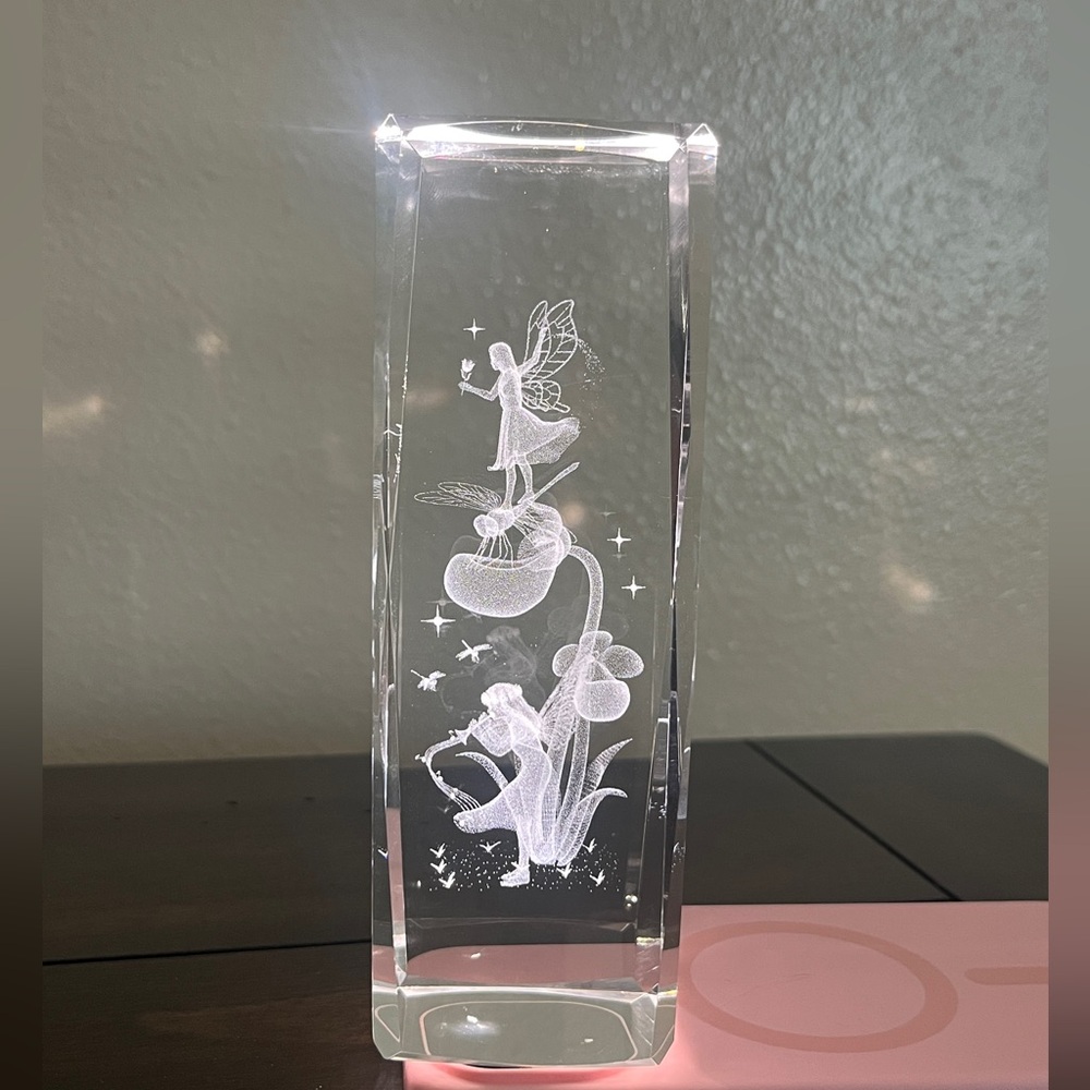 Vintage – Ballerina Dancer Magical Laser Etched Crystal 3D Paperweight